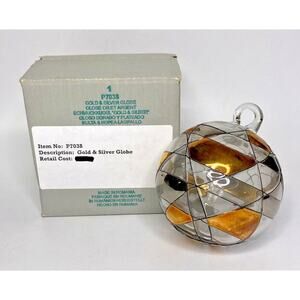 PartyLite Gold & Silver Glove Ornament Retired NIB P14F/P7038